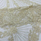 Luxury Bridal Fabric with Geometric Beading on a mesh 54” Wide| New Creations Fabric & Foam Inc. - New Creations Fabric & Foam Inc