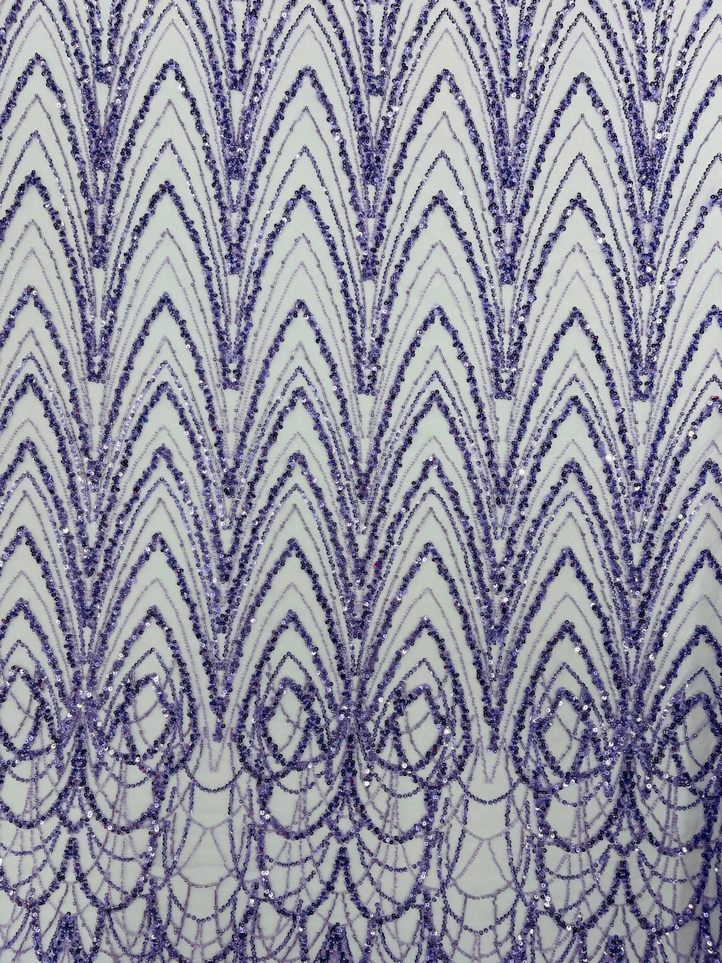 Luxury Chain Geometric Beaded Lace 54” Wide| New Creations Fabric & Foam Inc. - New Creations Fabric & Foam Inc