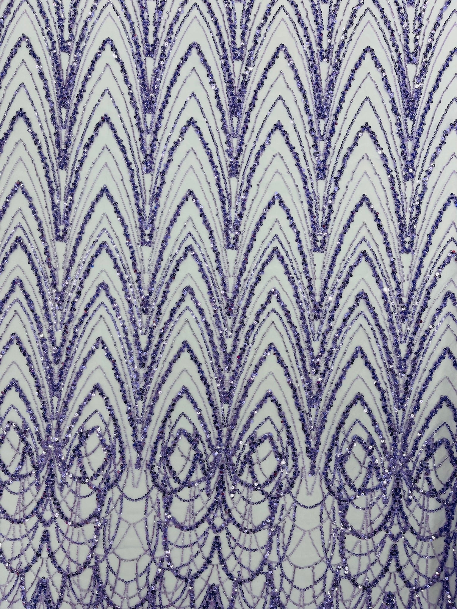 Luxury Chain Geometric Beaded Lace 54” Wide| New Creations Fabric & Foam Inc. - New Creations Fabric & Foam Inc