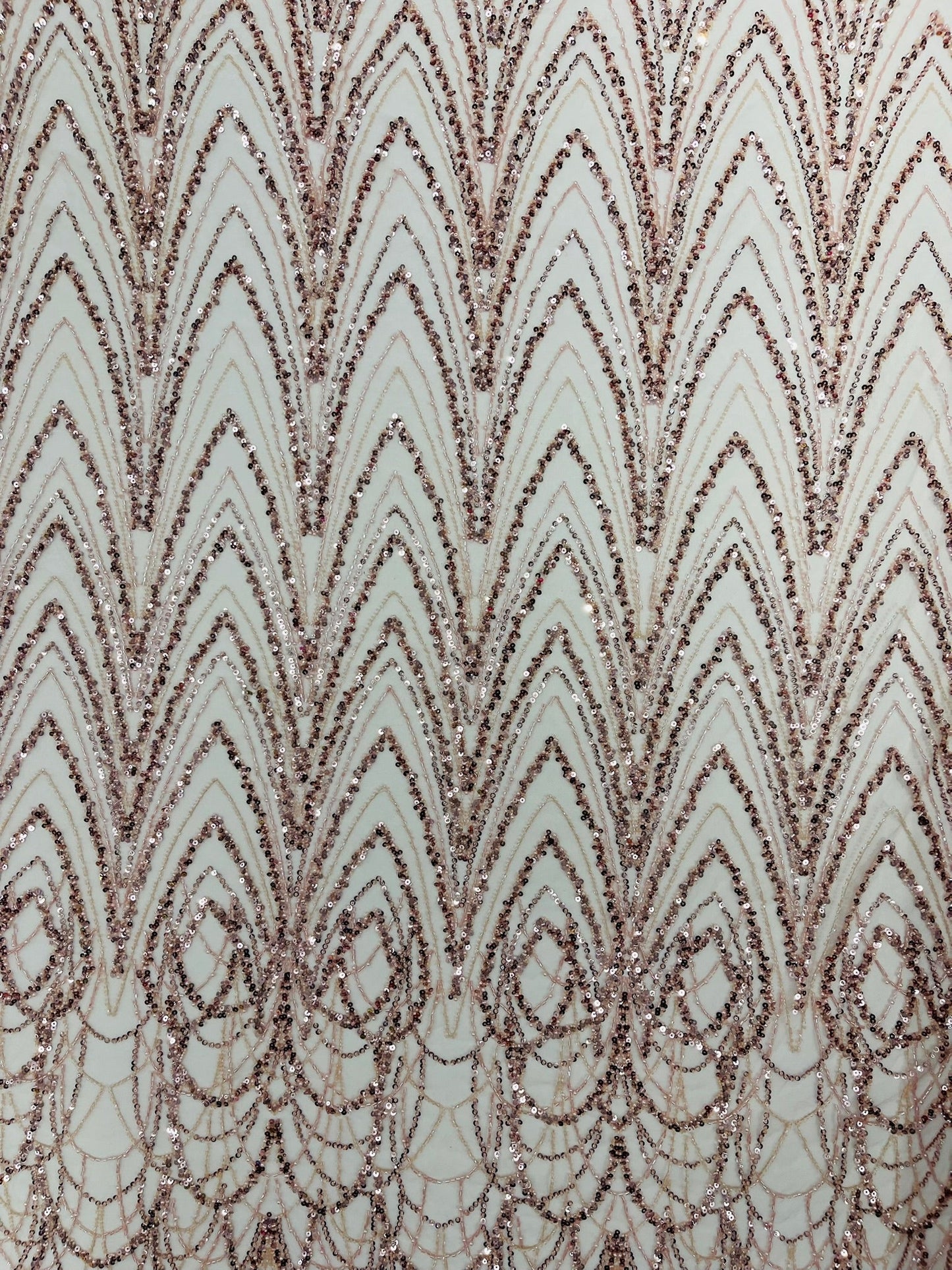 Luxury Chain Geometric Beaded Lace 54” Wide| New Creations Fabric & Foam Inc. - New Creations Fabric & Foam Inc