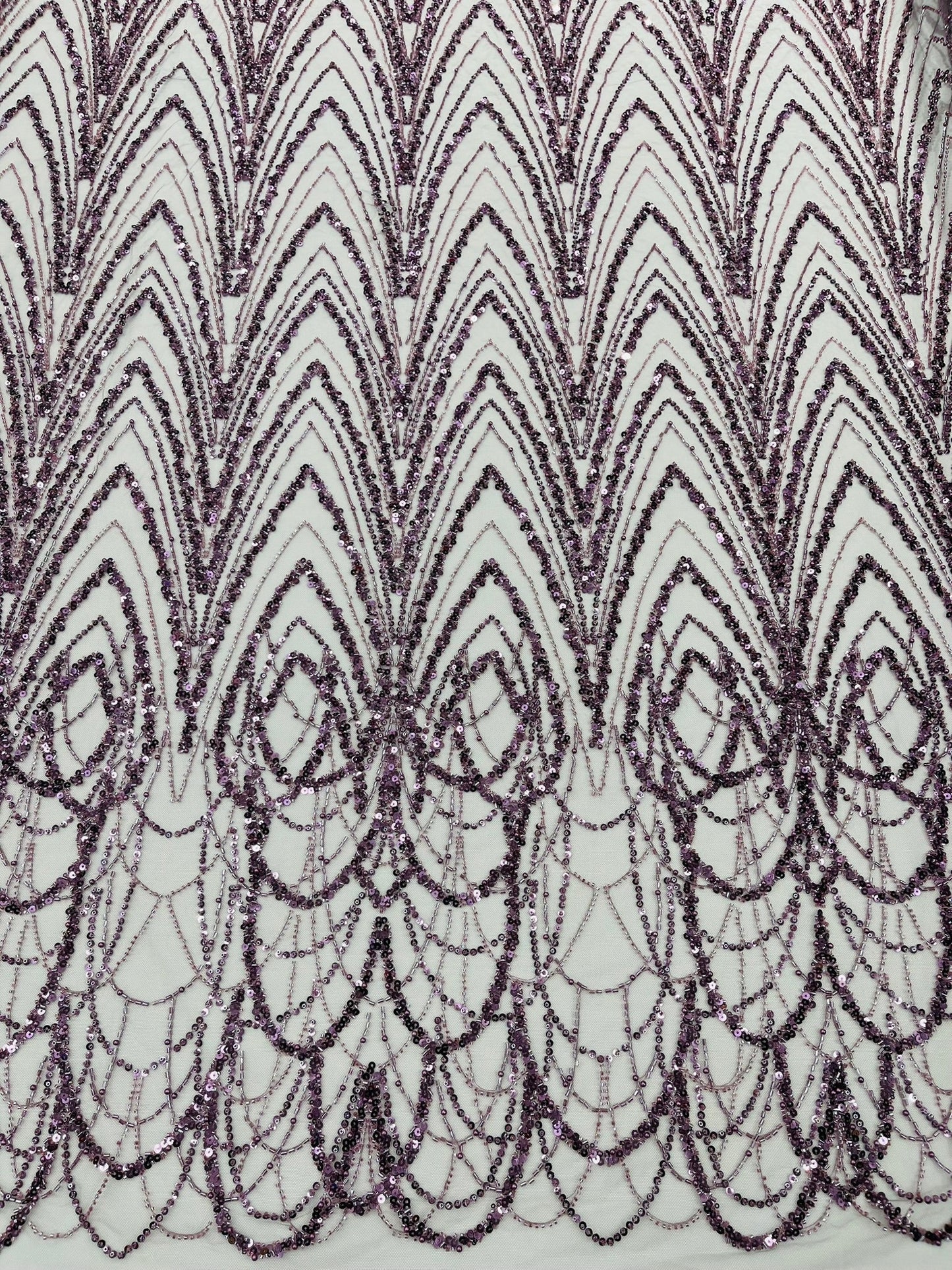 Luxury Chain Geometric Beaded Lace 54” Wide| New Creations Fabric & Foam Inc. - New Creations Fabric & Foam Inc