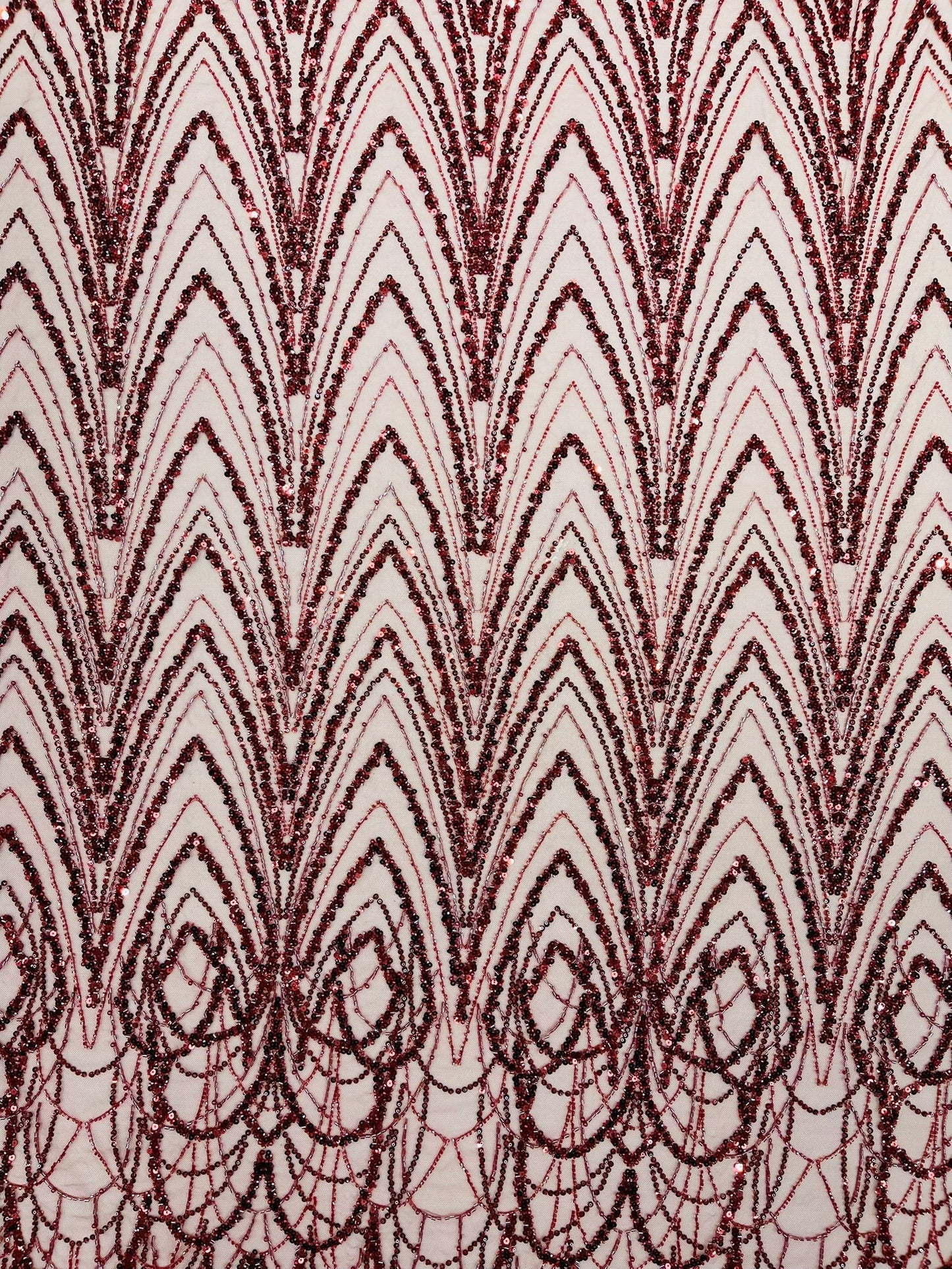 Luxury Chain Geometric Beaded Lace 54” Wide| New Creations Fabric & Foam Inc. - New Creations Fabric & Foam Inc