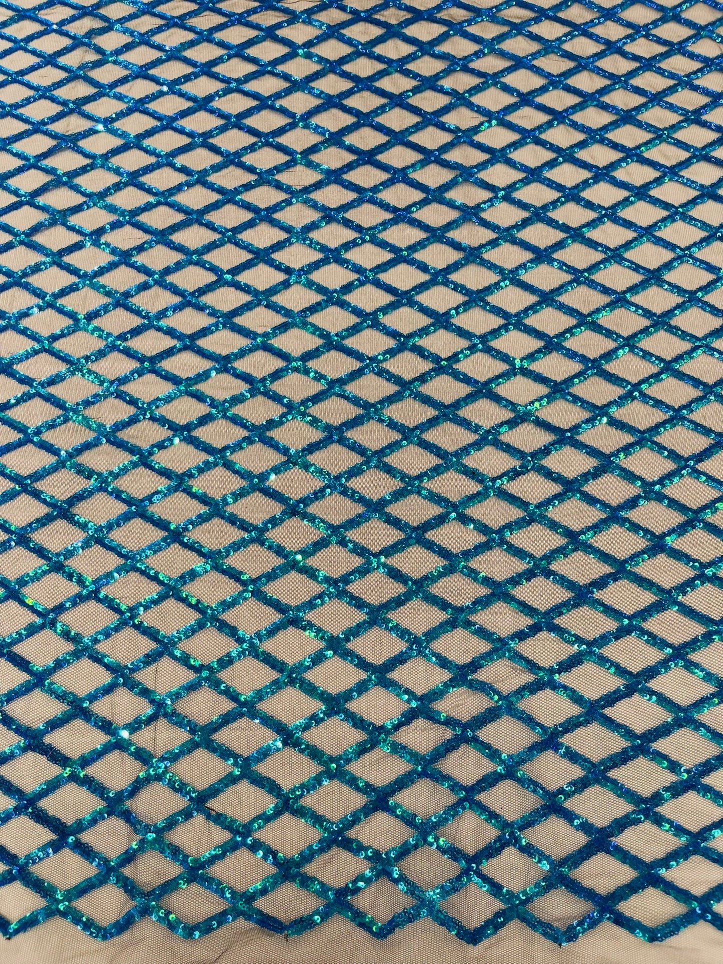 Luxury Diamond Design Mini Glitz Sequins On A Mesh 54” Wide| New Creations Fabric & Foam Inc. - New Creations Fabric & Foam Inc