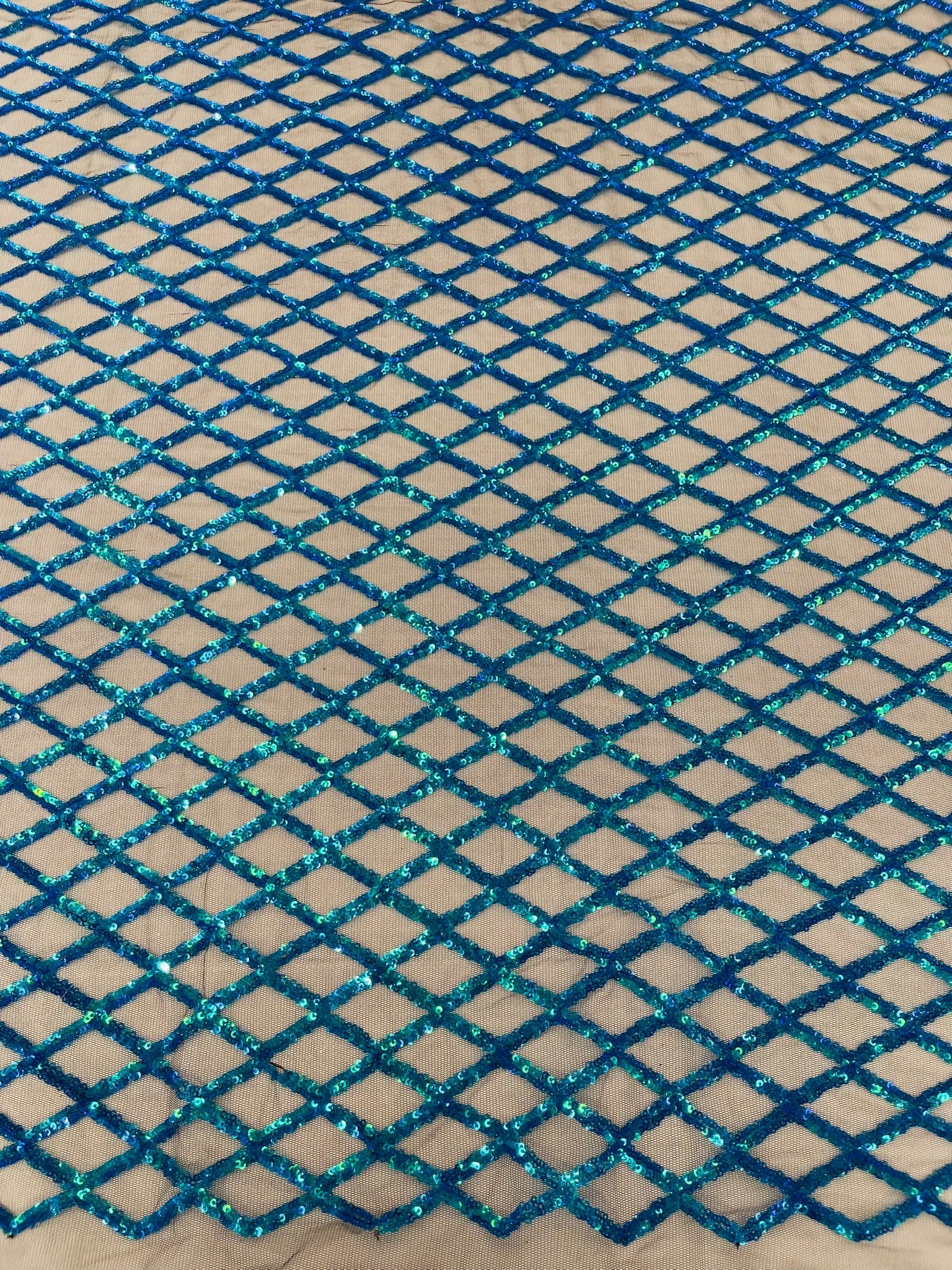 Luxury Diamond Design Mini Glitz Sequins On A Mesh 54” Wide| New Creations Fabric & Foam Inc. - New Creations Fabric & Foam Inc