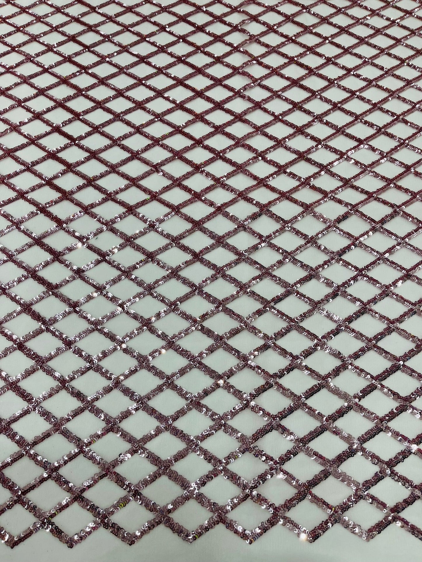 Luxury Diamond Design Mini Glitz Sequins On A Mesh 54” Wide| New Creations Fabric & Foam Inc. - New Creations Fabric & Foam Inc