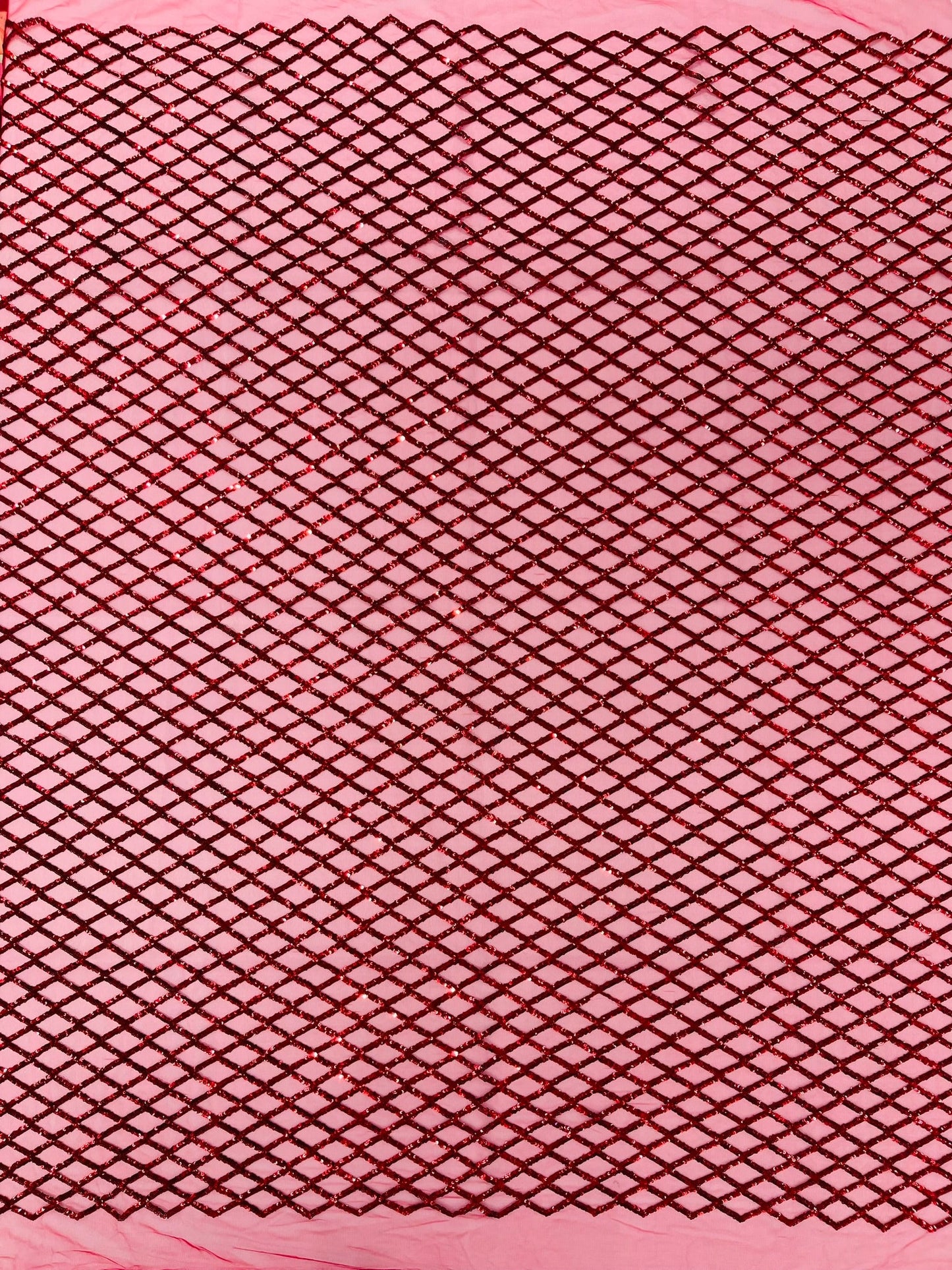 Luxury Diamond Design Mini Glitz Sequins On A Mesh 54” Wide| New Creations Fabric & Foam Inc. - New Creations Fabric & Foam Inc
