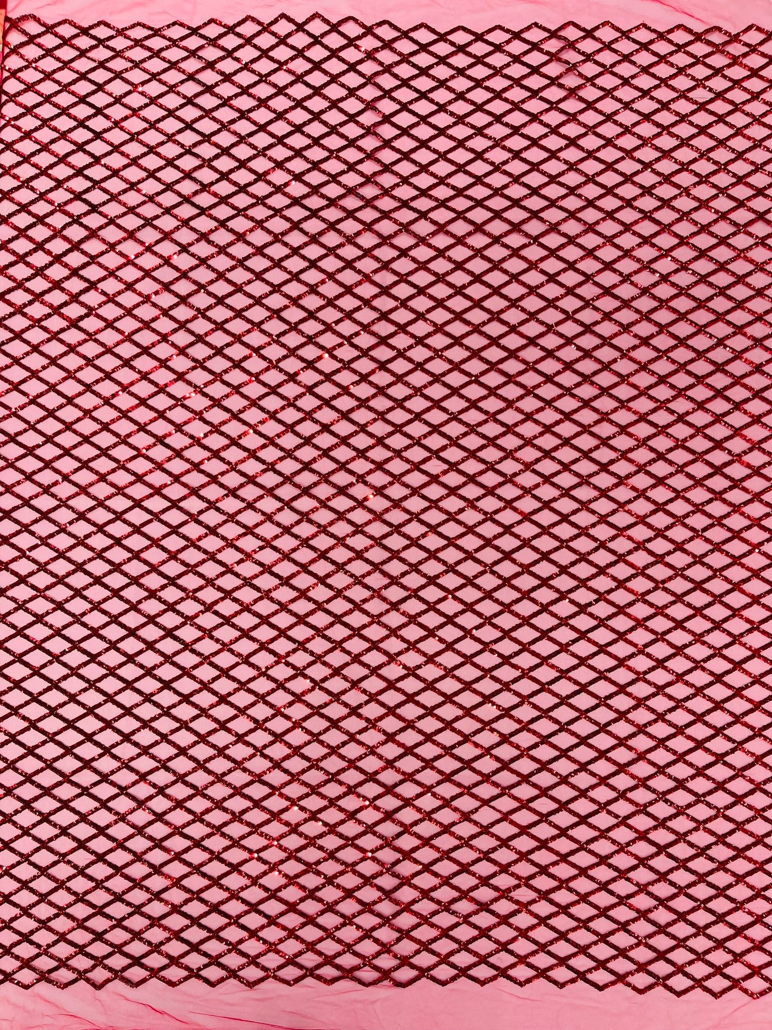 Luxury Diamond Design Mini Glitz Sequins On A Mesh 54” Wide| New Creations Fabric & Foam Inc. - New Creations Fabric & Foam Inc