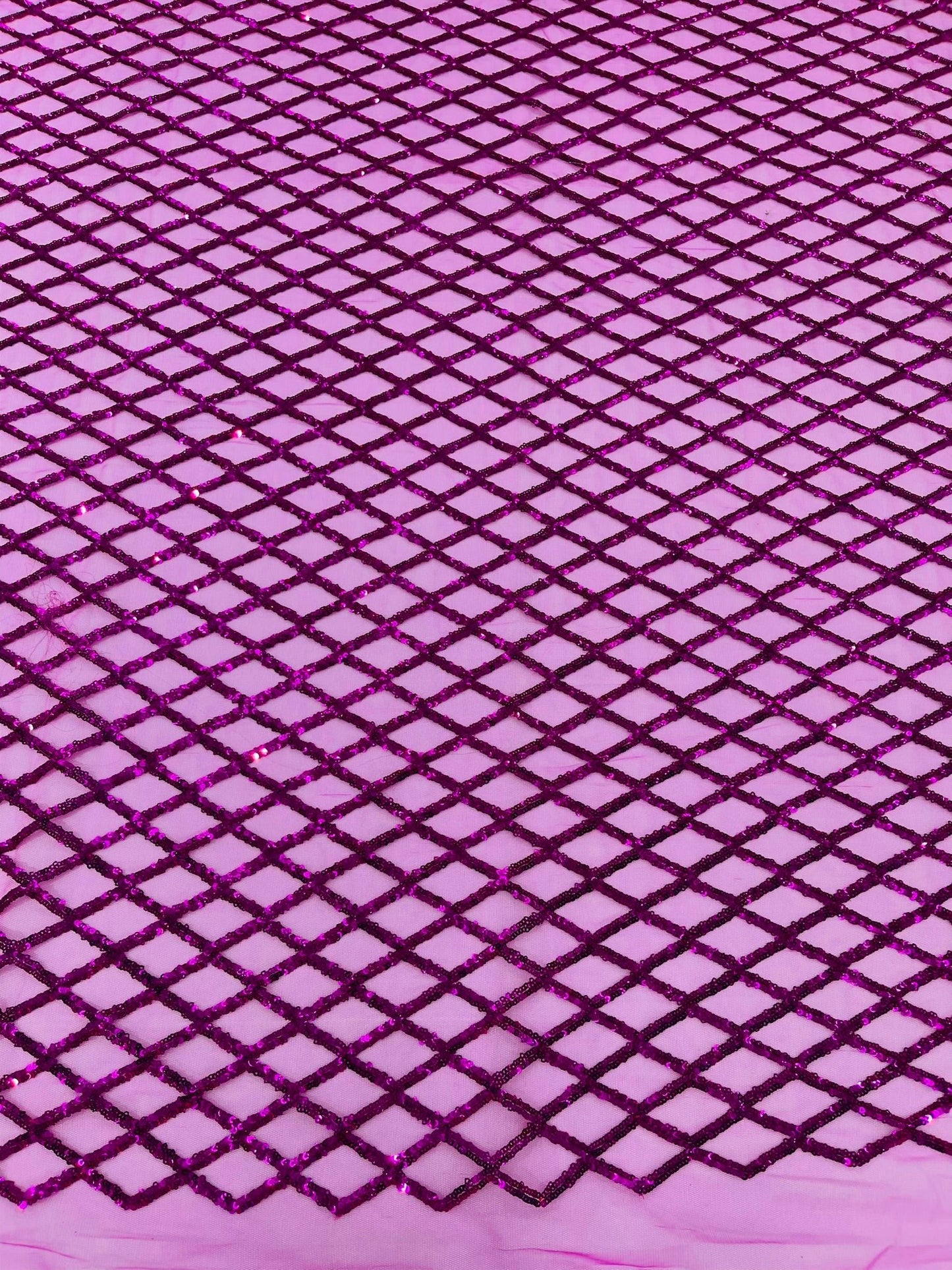 Luxury Diamond Design Mini Glitz Sequins On A Mesh 54” Wide| New Creations Fabric & Foam Inc. - New Creations Fabric & Foam Inc