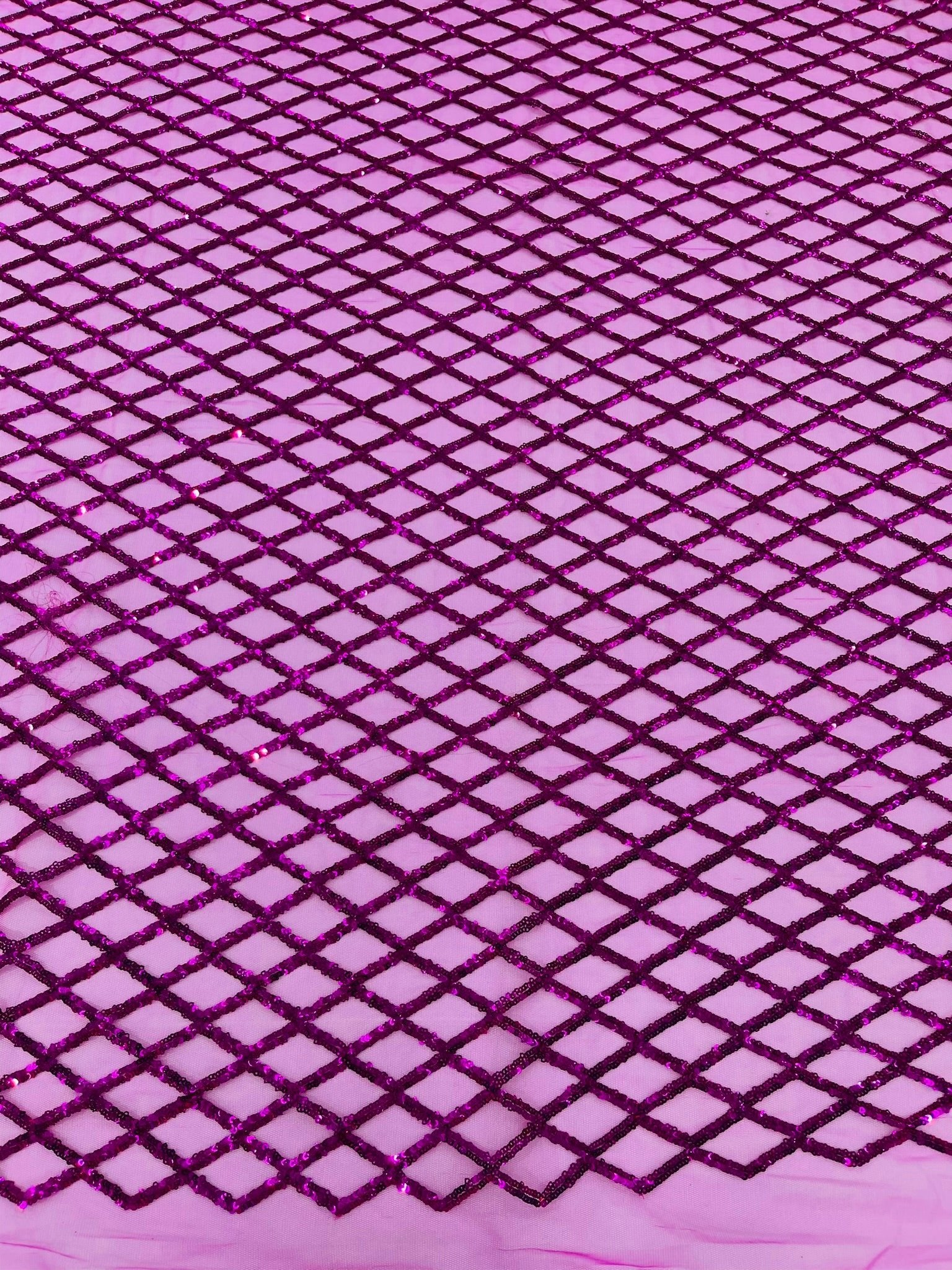 Luxury Diamond Design Mini Glitz Sequins On A Mesh 54” Wide| New Creations Fabric & Foam Inc. - New Creations Fabric & Foam Inc