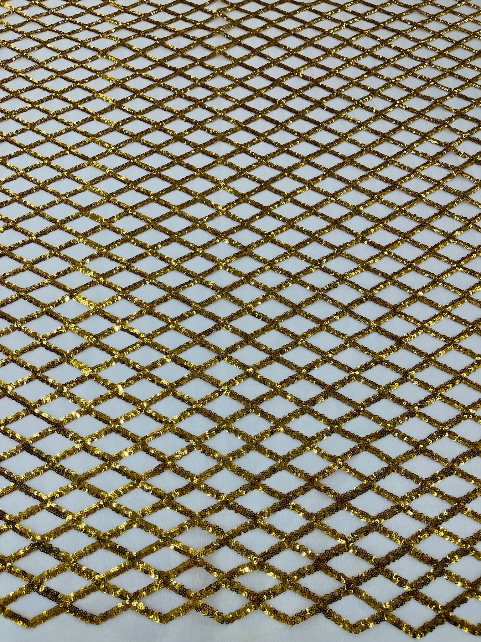 Luxury Diamond Design Mini Glitz Sequins On A Mesh 54” Wide| New Creations Fabric & Foam Inc. - New Creations Fabric & Foam Inc