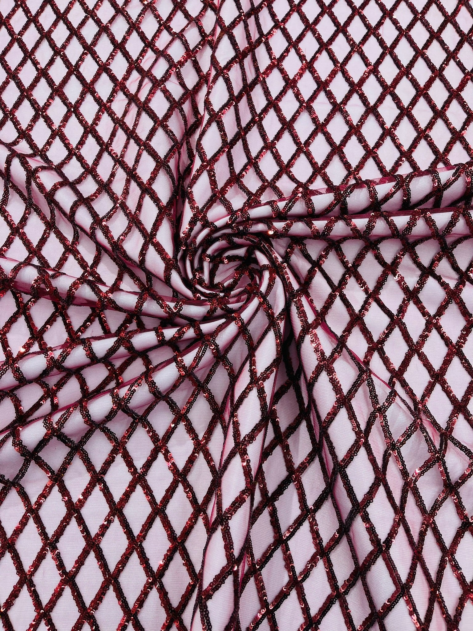 Luxury Diamond Design Mini Glitz Sequins On A Mesh 54” Wide| New Creations Fabric & Foam Inc. - New Creations Fabric & Foam Inc