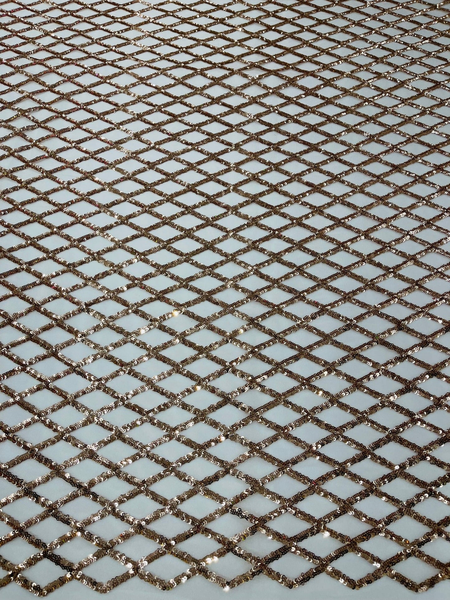 Luxury Diamond Design Mini Glitz Sequins On A Mesh 54” Wide| New Creations Fabric & Foam Inc. - New Creations Fabric & Foam Inc