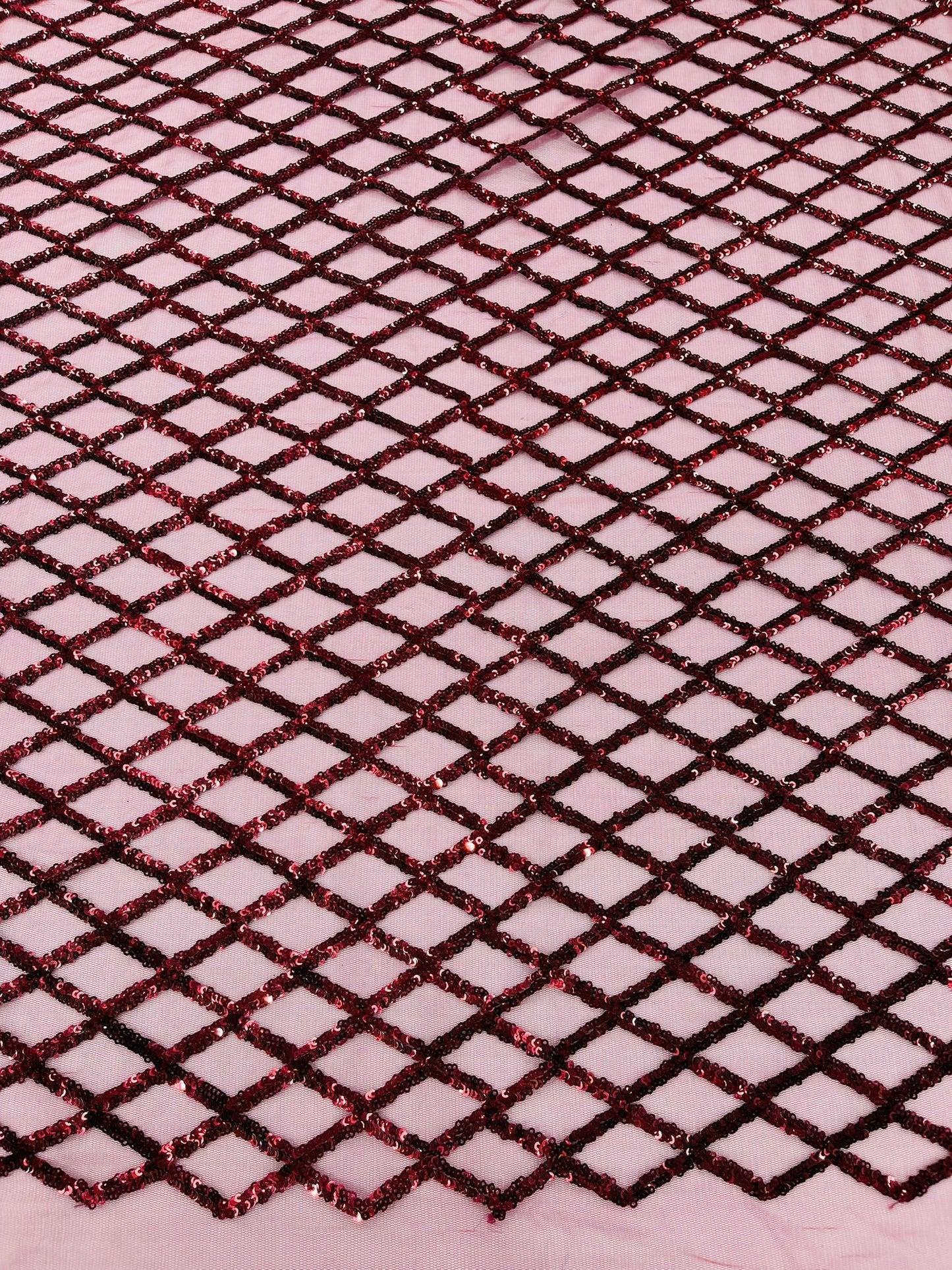 Luxury Diamond Design Mini Glitz Sequins On A Mesh 54” Wide| New Creations Fabric & Foam Inc. - New Creations Fabric & Foam Inc