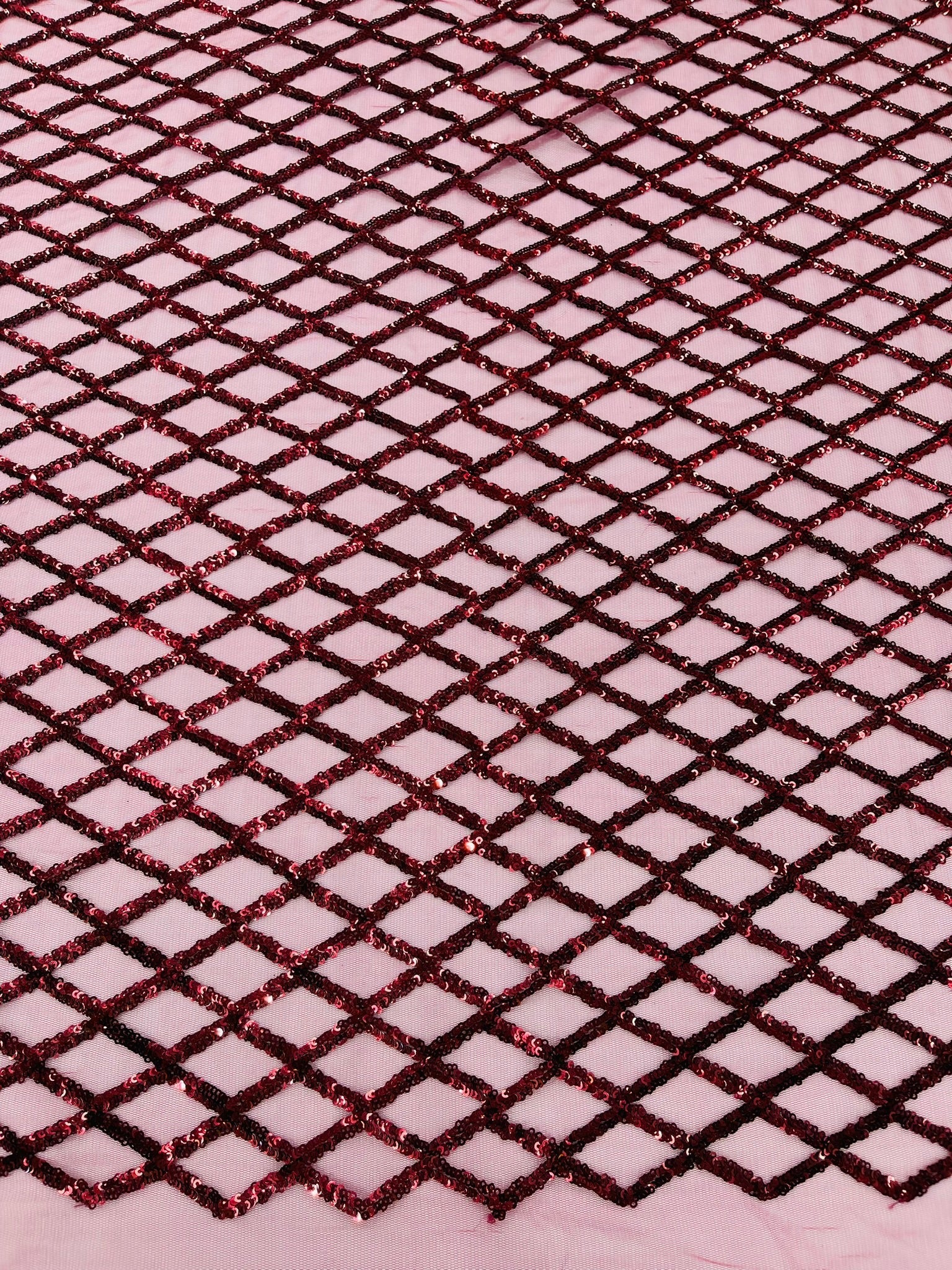 Luxury Diamond Design Mini Glitz Sequins On A Mesh 54” Wide| New Creations Fabric & Foam Inc. - New Creations Fabric & Foam Inc