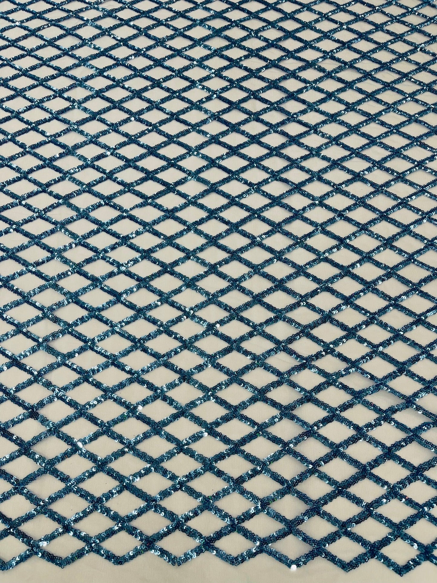 Luxury Diamond Design Mini Glitz Sequins On A Mesh 54” Wide| New Creations Fabric & Foam Inc. - New Creations Fabric & Foam Inc
