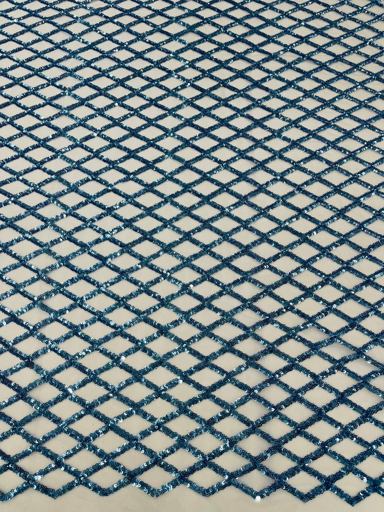 Luxury Diamond Design Mini Glitz Sequins On A Mesh 54” Wide| New Creations Fabric & Foam Inc. - New Creations Fabric & Foam Inc