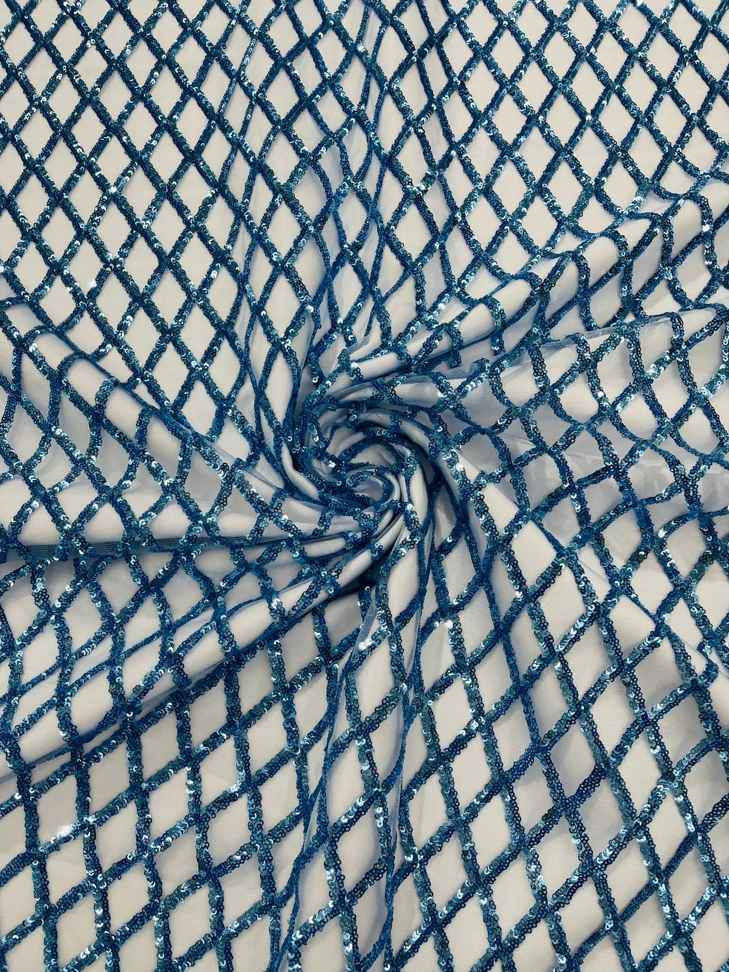 Luxury Diamond Design Mini Glitz Sequins On A Mesh 54” Wide| New Creations Fabric & Foam Inc. - New Creations Fabric & Foam Inc