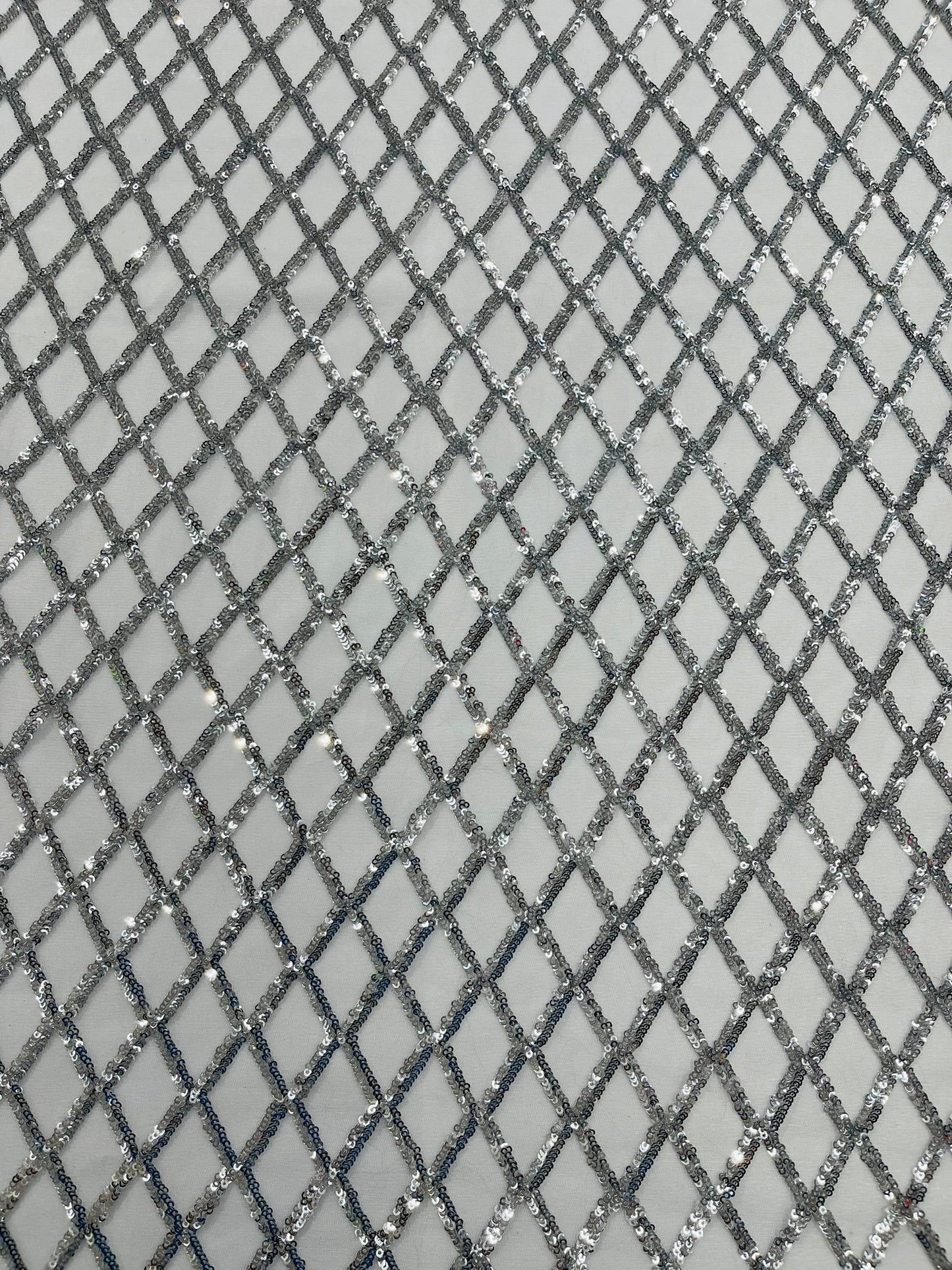 Luxury Diamond Design Mini Glitz Sequins On A Mesh 54” Wide| New Creations Fabric & Foam Inc. - New Creations Fabric & Foam Inc