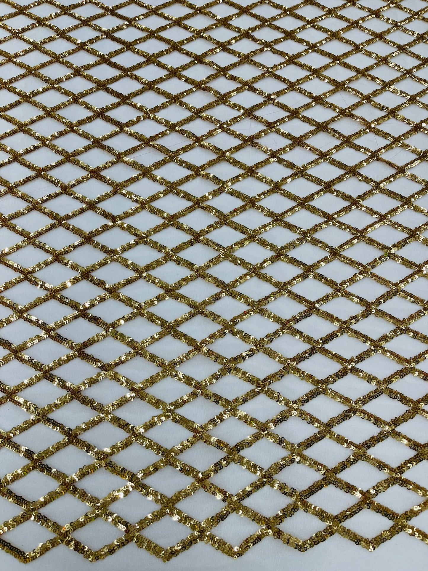 Luxury Diamond Design Mini Glitz Sequins On A Mesh 54” Wide| New Creations Fabric & Foam Inc. - New Creations Fabric & Foam Inc