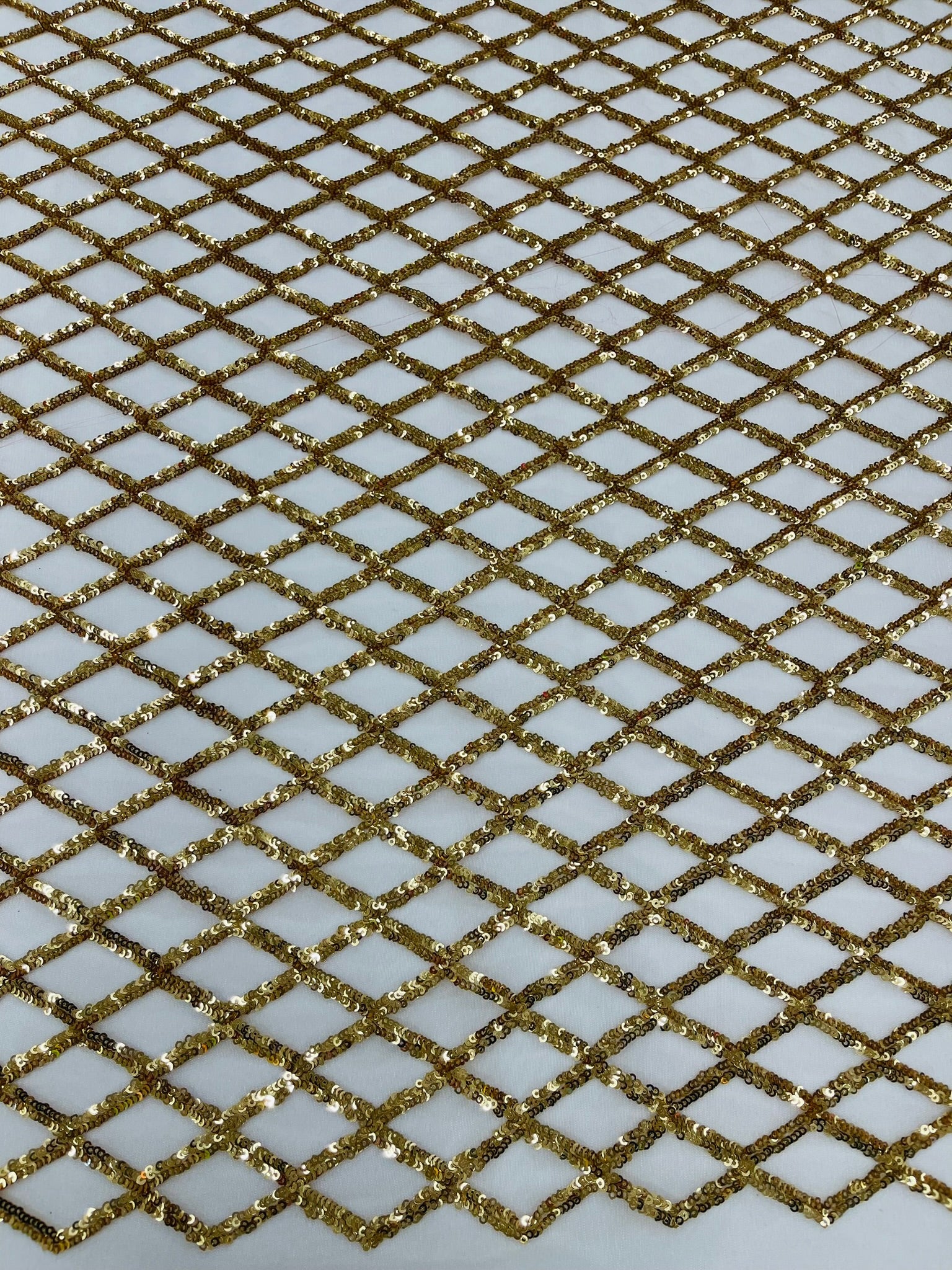 Luxury Diamond Design Mini Glitz Sequins On A Mesh 54” Wide| New Creations Fabric & Foam Inc. - New Creations Fabric & Foam Inc
