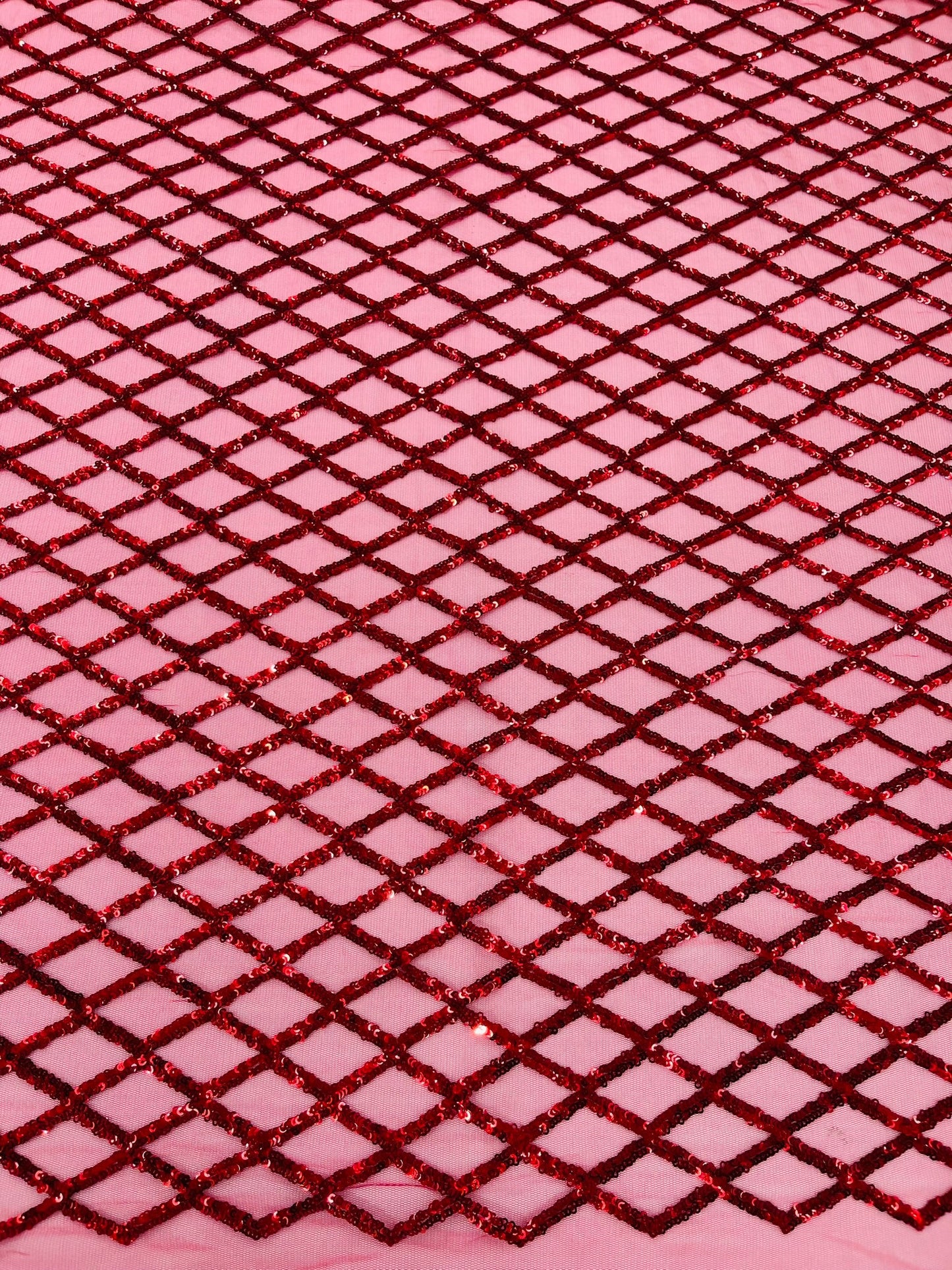 Luxury Diamond Design Mini Glitz Sequins On A Mesh 54” Wide| New Creations Fabric & Foam Inc. - New Creations Fabric & Foam Inc
