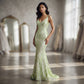 Luxury Feather Damask Beaded Lace Fabric| Prom| Wedding| By The Yard. - New Creations Fabric & Foam Inc