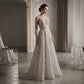 Luxury Feather Damask Beaded Lace Fabric| Prom| Wedding| By The Yard. - New Creations Fabric & Foam Inc