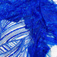 Luxury Feather Damask Beaded Lace Fabric| Prom| Wedding| By The Yard. - New Creations Fabric & Foam Inc