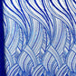 Luxury Feather Damask Beaded Lace Fabric| Prom| Wedding| By The Yard. - New Creations Fabric & Foam Inc
