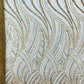 Luxury Feather Damask Beaded Lace Fabric| Prom| Wedding| By The Yard. - New Creations Fabric & Foam Inc