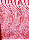 Luxury Feather Damask Beaded Lace Fabric| Prom| Wedding| By The Yard. - New Creations Fabric & Foam Inc
