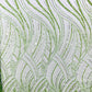 Luxury Feather Damask Beaded Lace Fabric| Prom| Wedding| By The Yard. - New Creations Fabric & Foam Inc