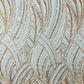 Luxury Feather Damask Beaded Lace Fabric| Prom| Wedding| By The Yard. - New Creations Fabric & Foam Inc