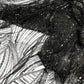 Luxury Feather Damask Beaded Lace Fabric| Prom| Wedding| By The Yard. - New Creations Fabric & Foam Inc