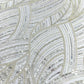 Luxury Feather Damask Beaded Lace Fabric| Prom| Wedding| By The Yard. - New Creations Fabric & Foam Inc