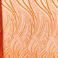 Luxury Feather Damask Beaded Lace Fabric| Prom| Wedding| By The Yard. - New Creations Fabric & Foam Inc