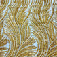 Luxury Flame Beaded Lace Fabric| Prom| Wedding| By The Yard. - New Creations Fabric & Foam Inc