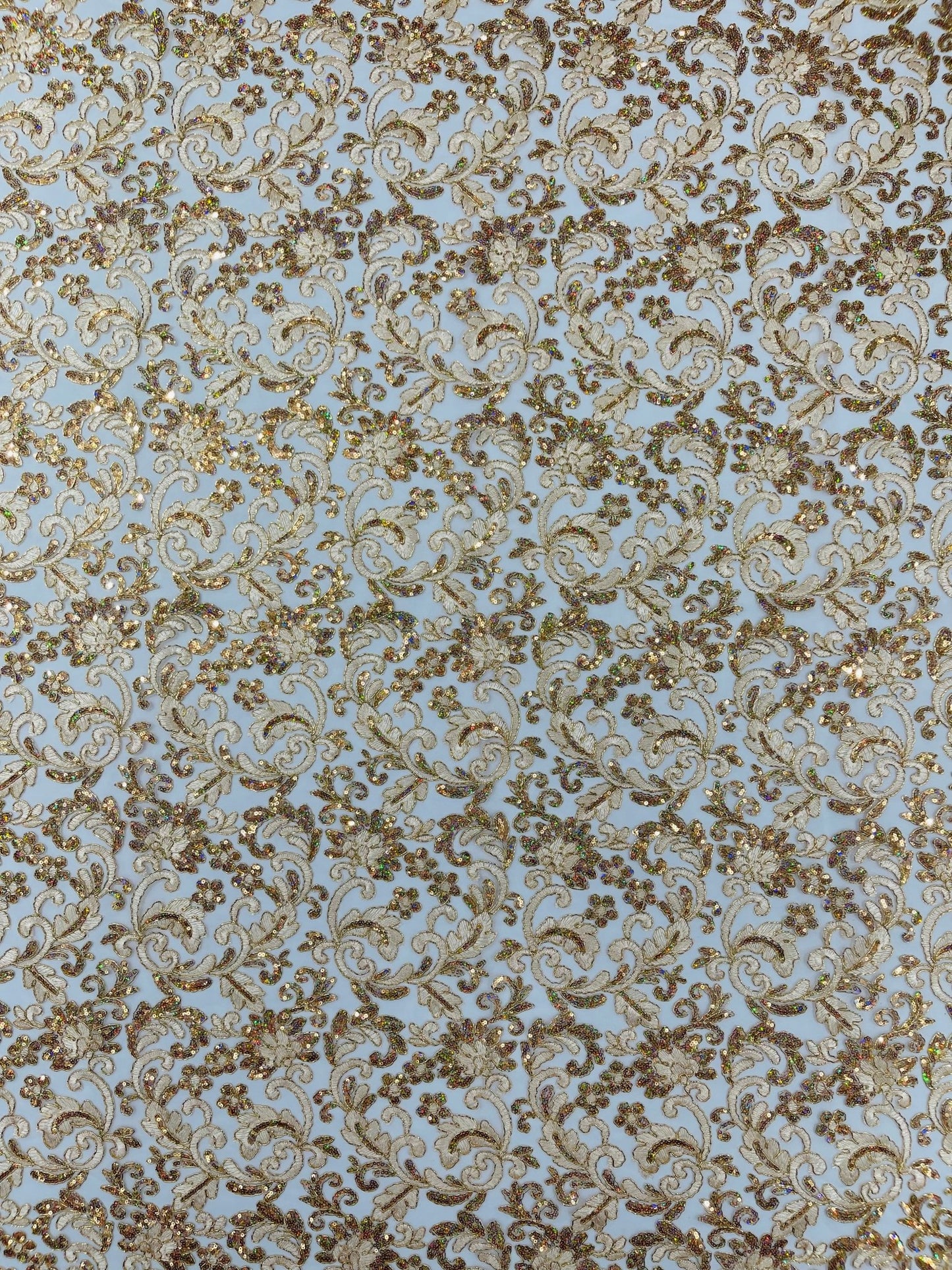 Metallic Corded Lace Design 54| New Creations Fabric & Foam Inc. - New Creations Fabric & Foam Inc