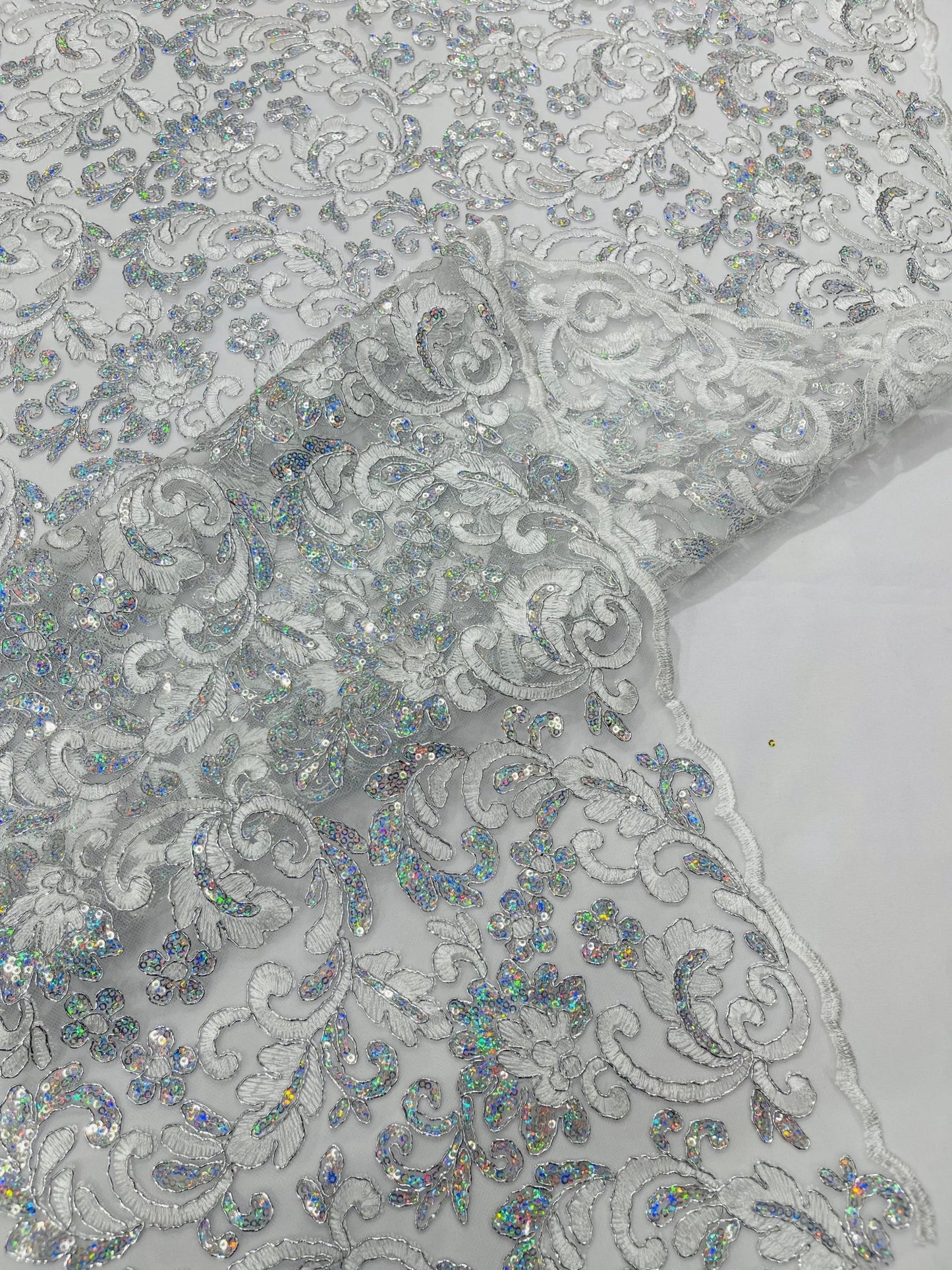 Metallic Corded Lace Design 54| New Creations Fabric & Foam Inc. - New Creations Fabric & Foam Inc