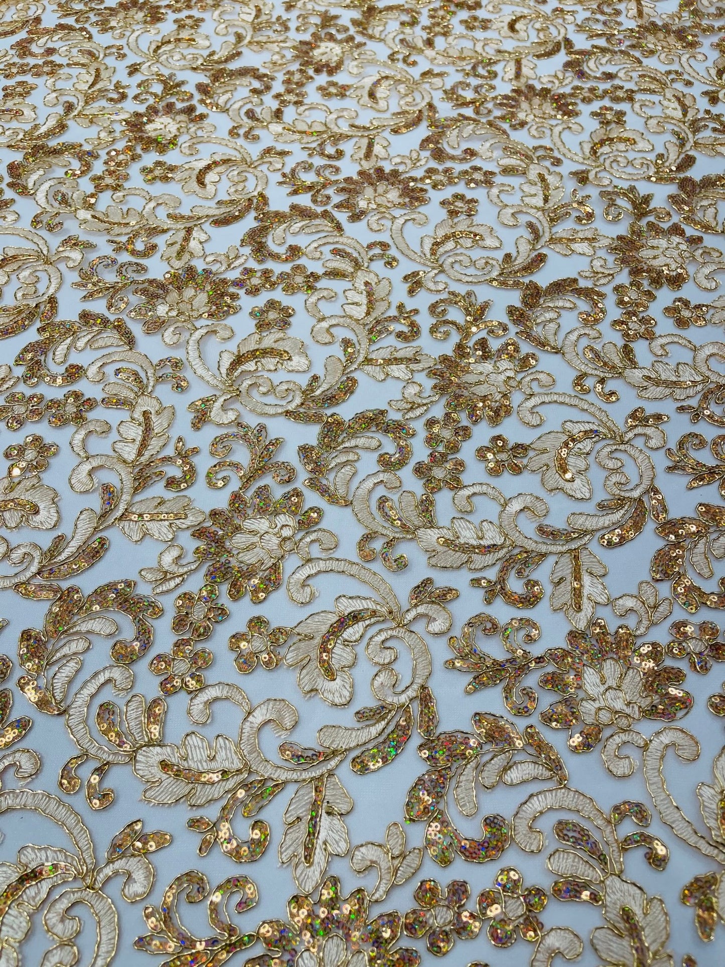 Metallic Corded Lace Design 54| New Creations Fabric & Foam Inc. - New Creations Fabric & Foam Inc