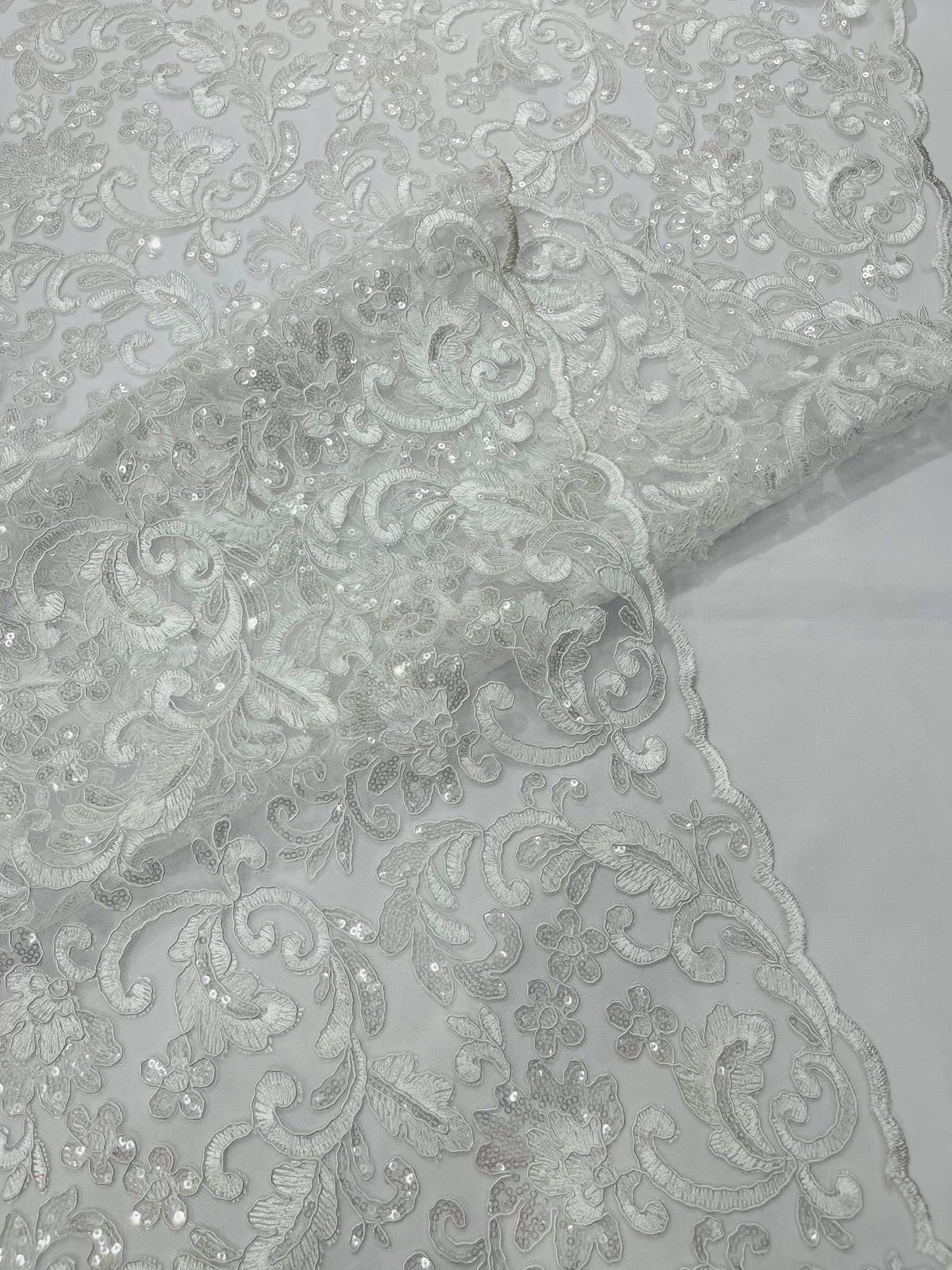 Metallic Corded Lace Design 54" Wide| New Creations Fabric & Foam Inc. - New Creations Fabric & Foam Inc