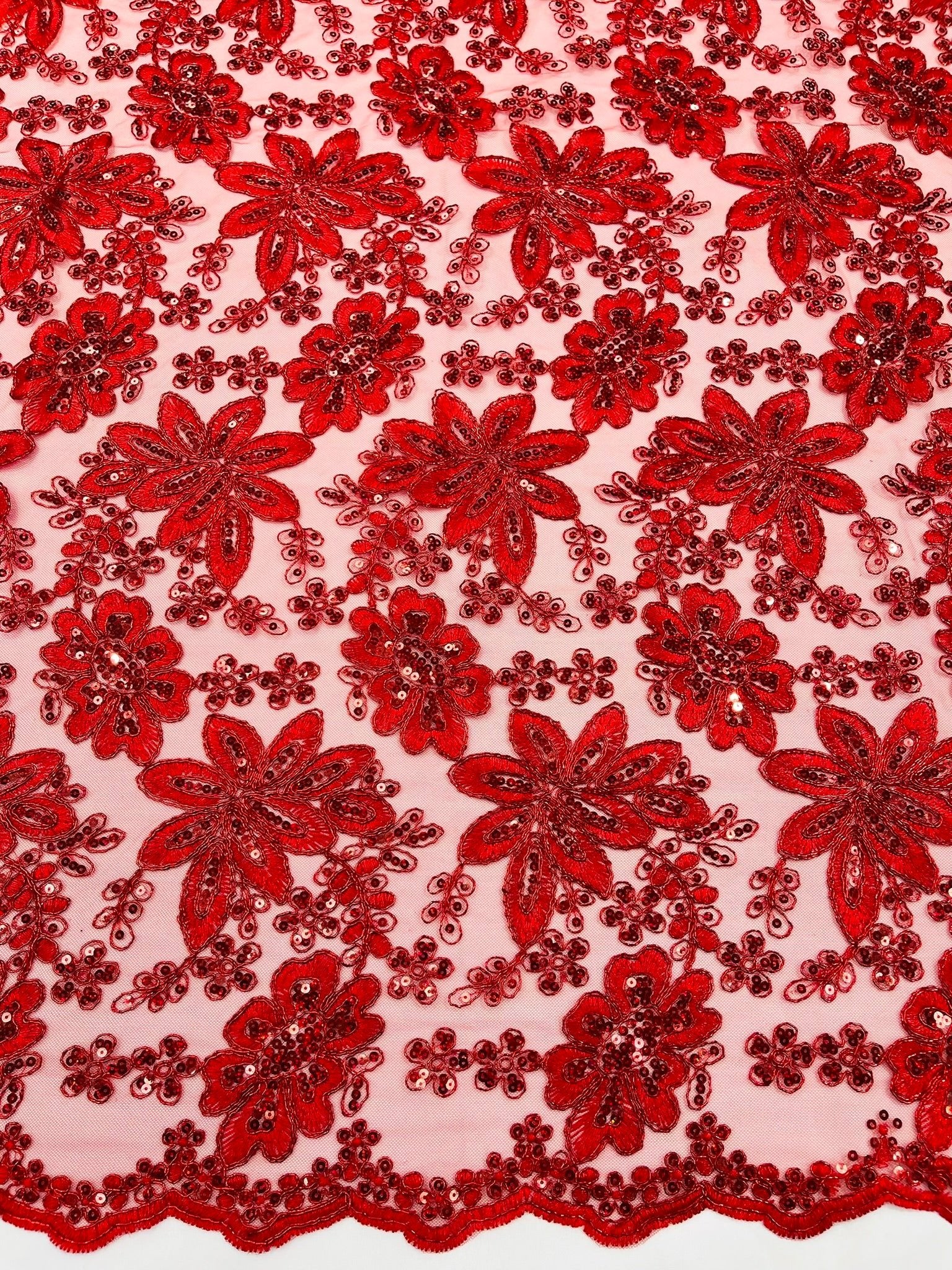 Metallic floral lace design embroidered 54" Wide | New Creations Fabric & Foam Inc. - New Creations Fabric & Foam Inc