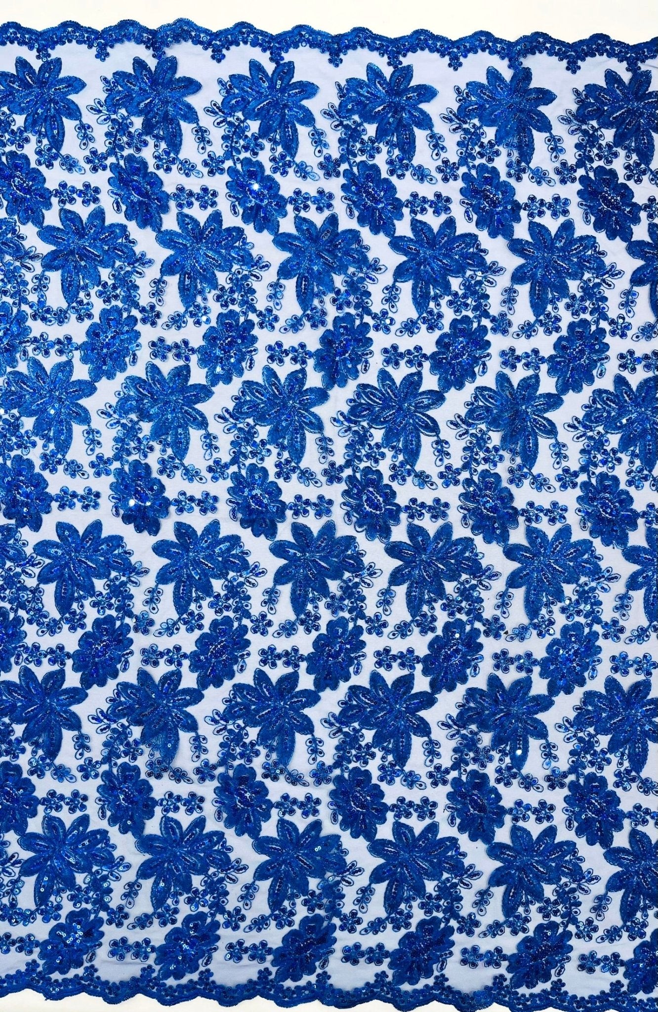 Metallic floral lace design embroidered 54" Wide | New Creations Fabric & Foam Inc. - New Creations Fabric & Foam Inc