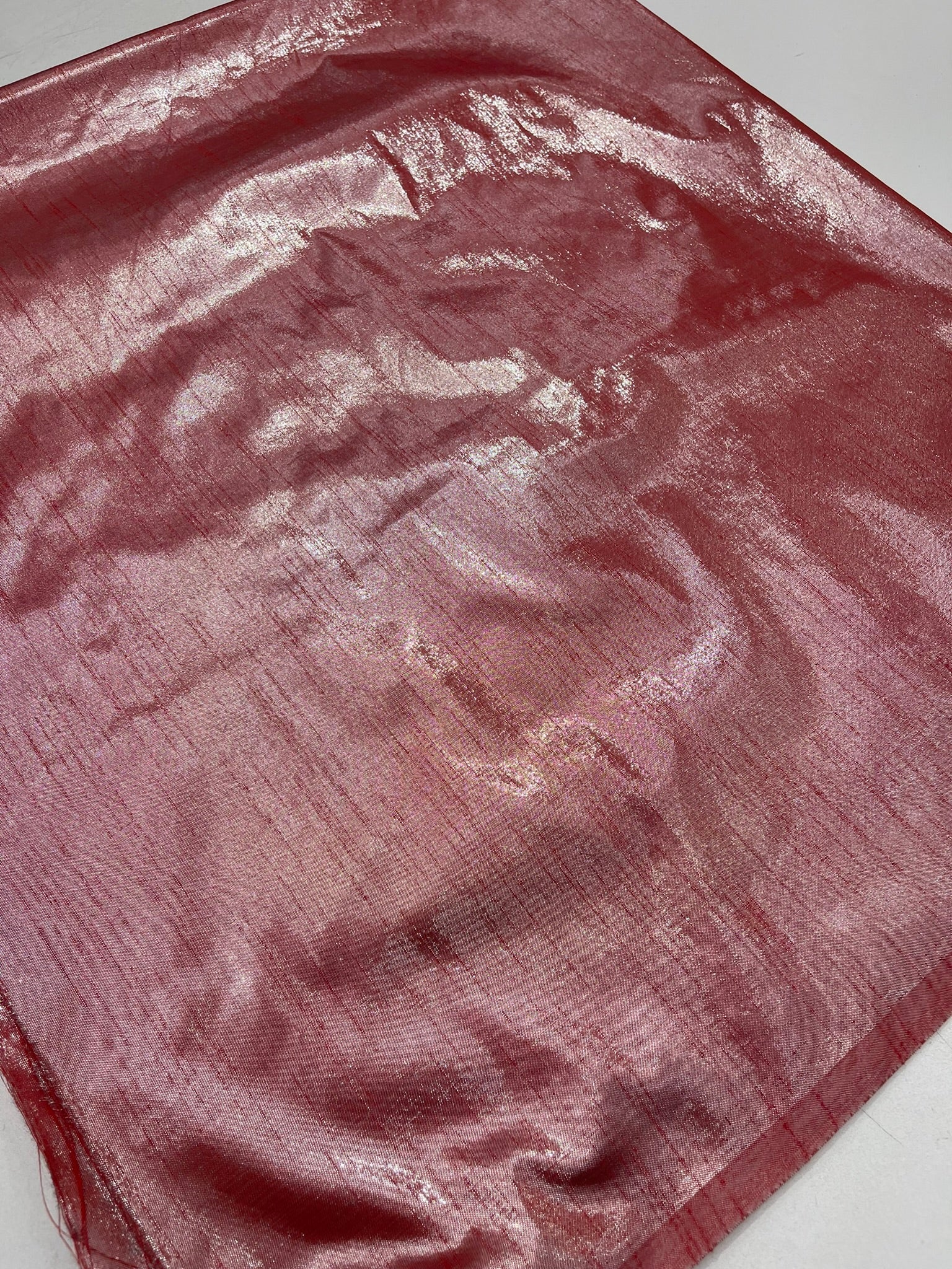 Metallic Polyester Dupioni Faux Silk Fabric | 55" Wide Wedding, Home Decor. - New Creations Fabric & Foam Inc