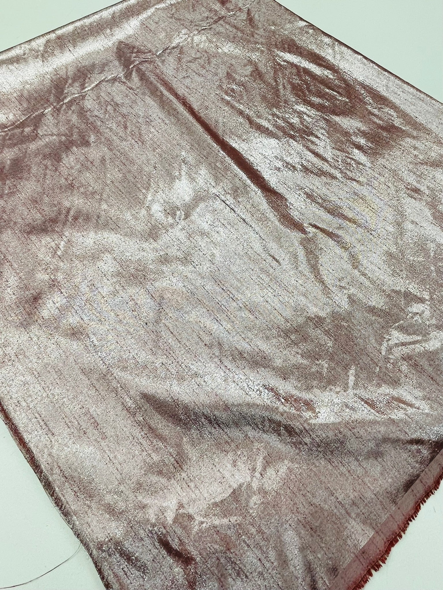 Metallic Polyester Dupioni Faux Silk Fabric | 55" Wide Wedding, Home Decor. - New Creations Fabric & Foam Inc