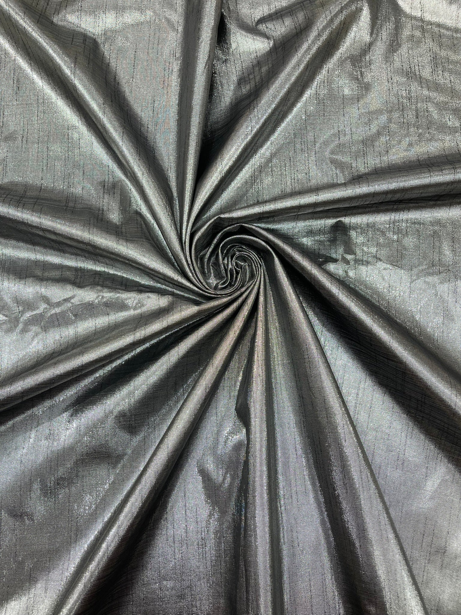 Metallic Polyester Dupioni Faux Silk Fabric | 55" Wide Wedding, Home Decor. - New Creations Fabric & Foam Inc