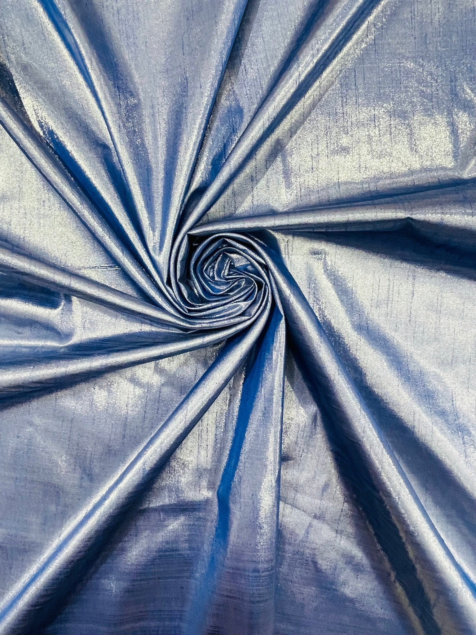 Metallic Polyester Dupioni Faux Silk Fabric | 55" Wide Wedding, Home Decor. - New Creations Fabric & Foam Inc