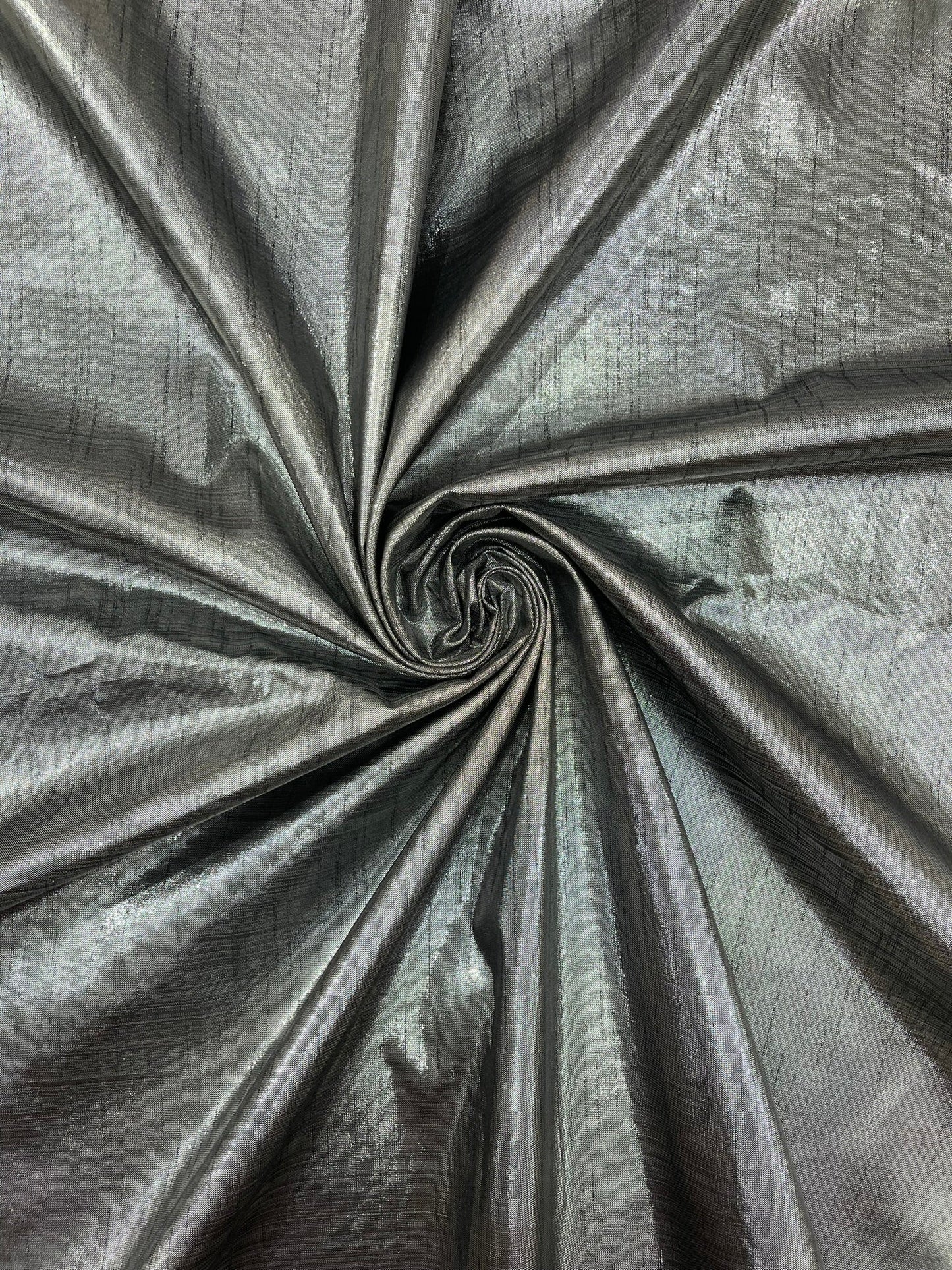 Metallic Polyester Dupioni Faux Silk Fabric | 55" Wide Wedding, Home Decor. - New Creations Fabric & Foam Inc