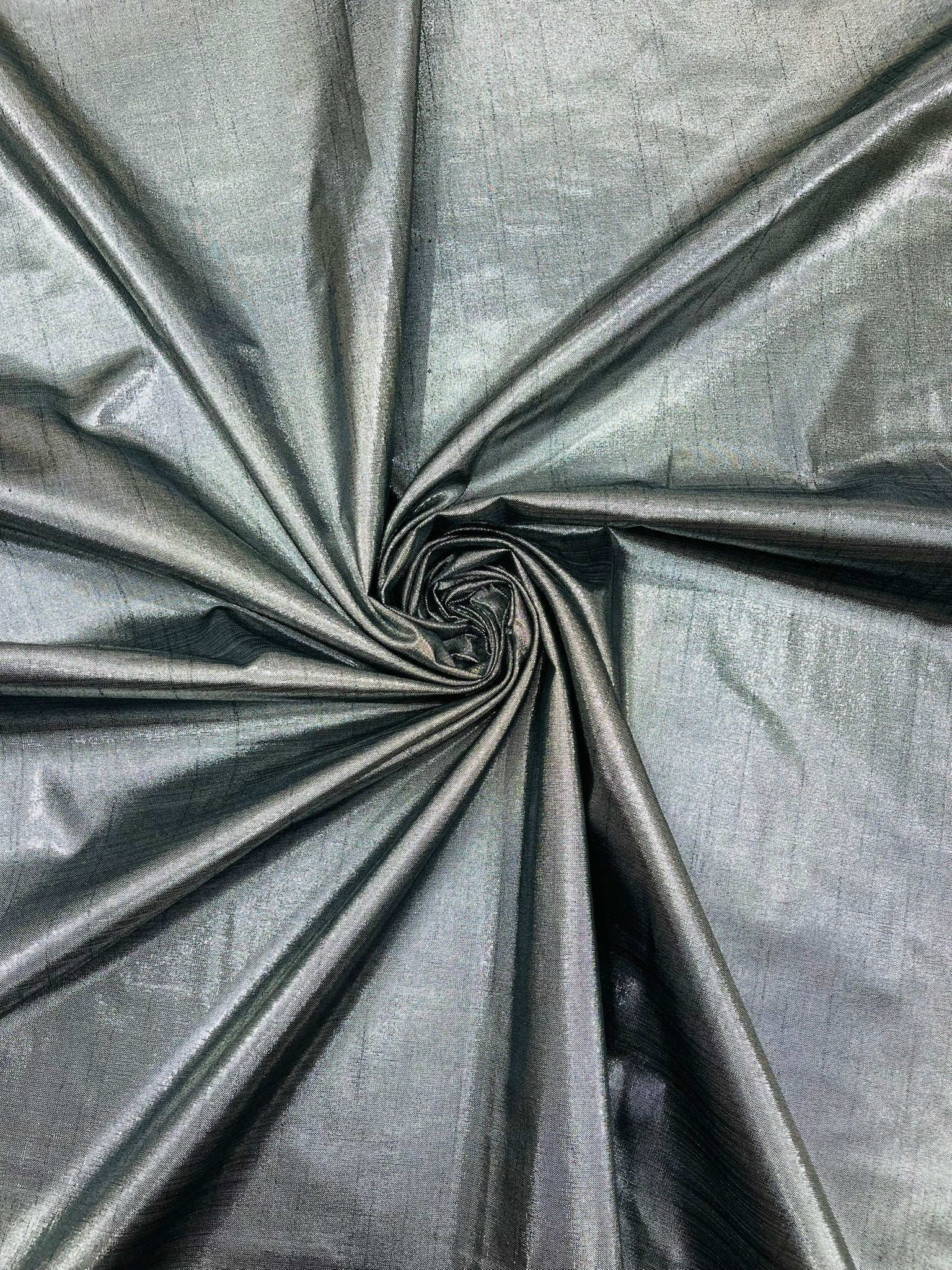 Metallic Polyester Dupioni Faux Silk Fabric | 55" Wide Wedding, Home Decor. - New Creations Fabric & Foam Inc