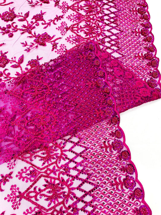 Modern Luxury Beaded Fabric 54” Wide| New Creations Fabric & Foam Inc. - New Creations Fabric & Foam Inc